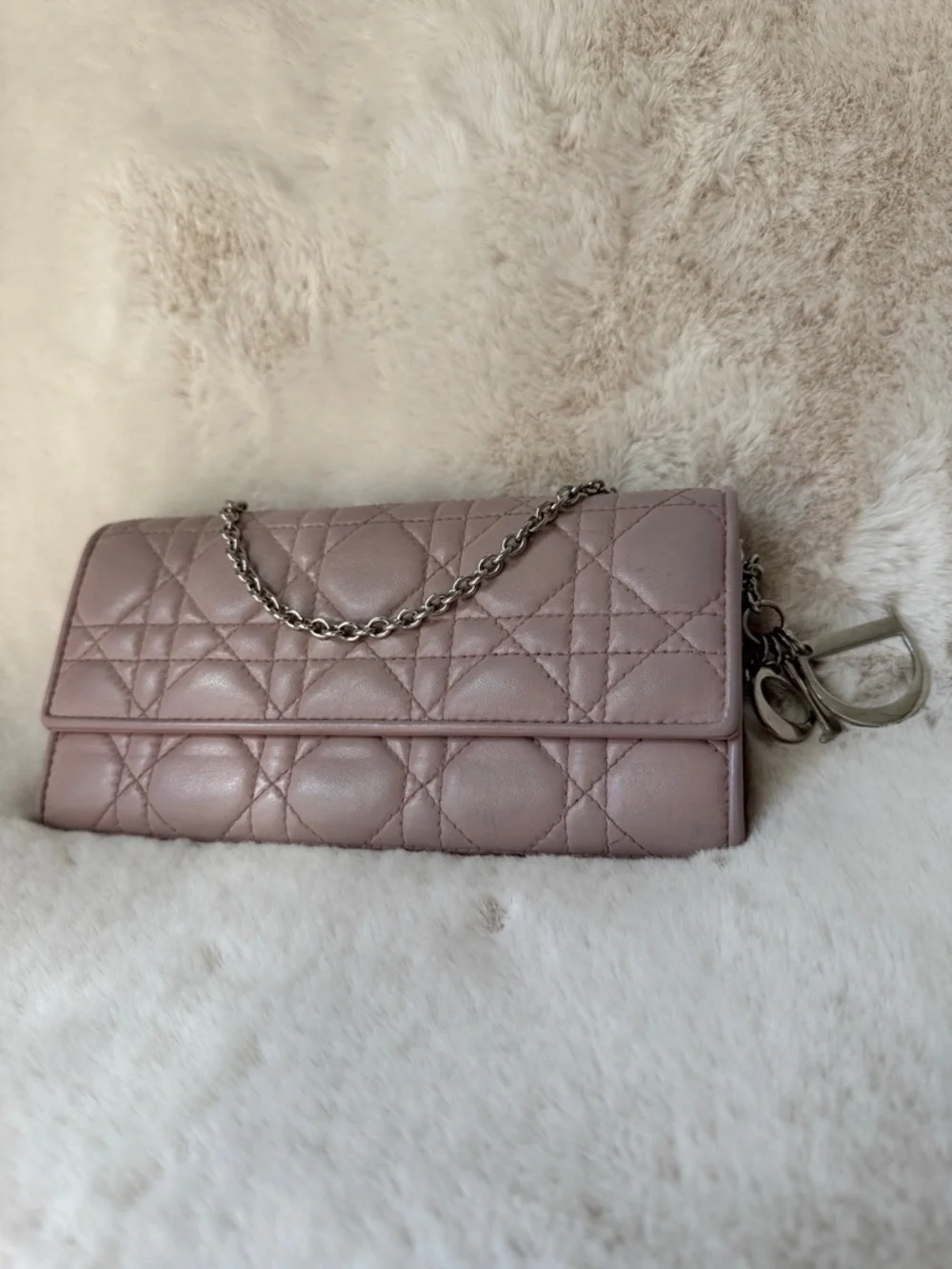 DIOR Quilted Mauve Leather Cannache